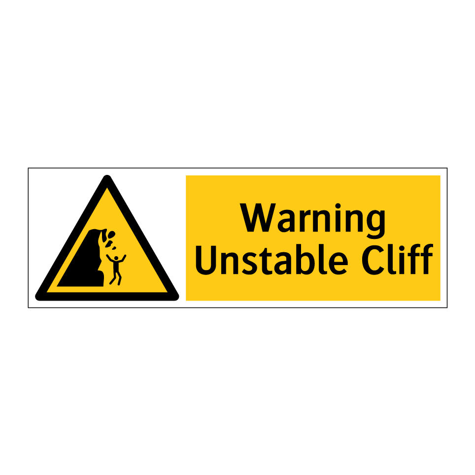 Warning Unstable Cliff