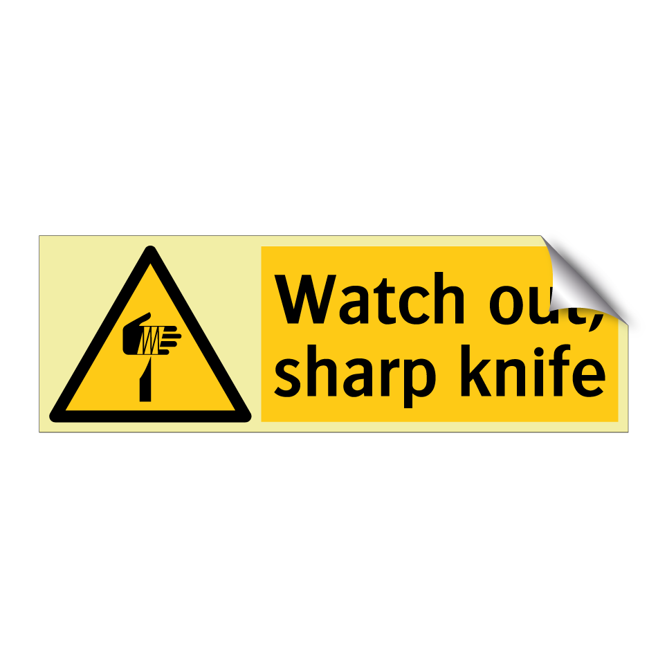 Watch out, sharp knife