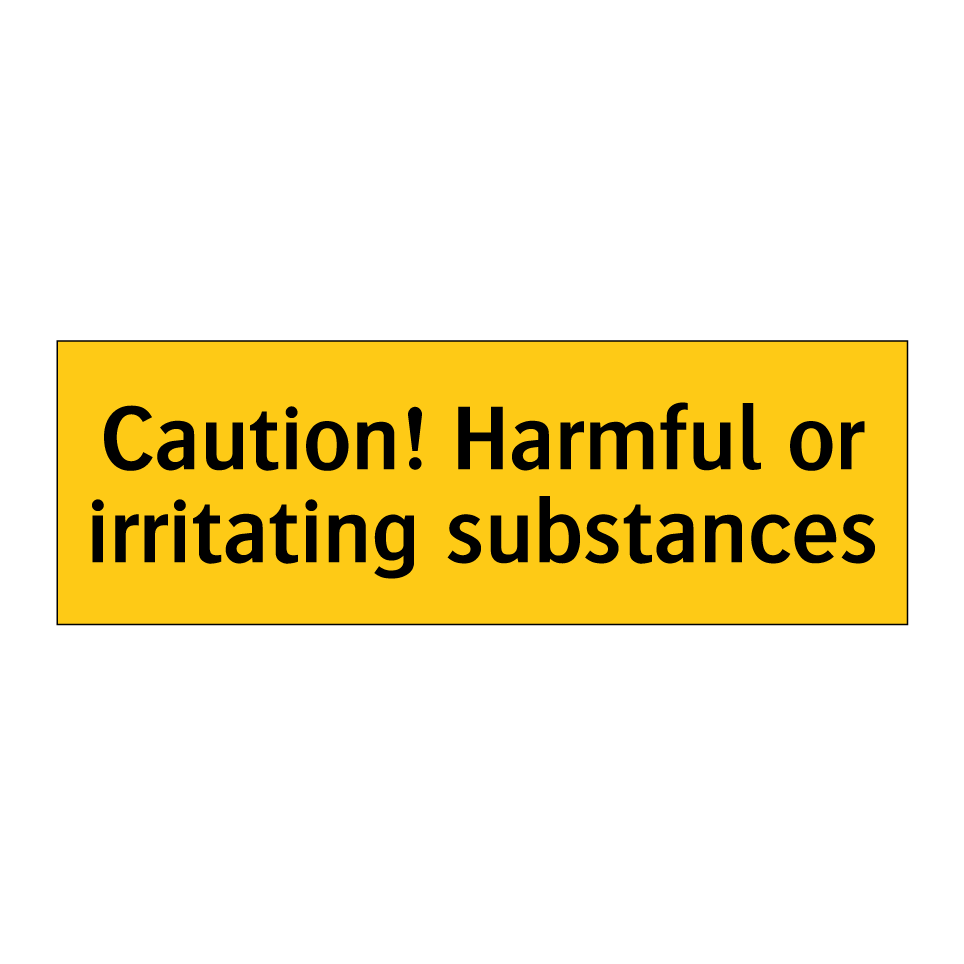 Caution! Harmful or irritating substances