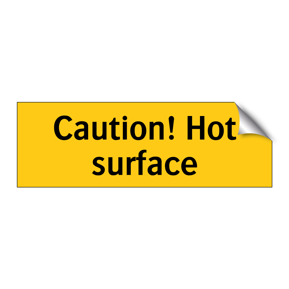Caution! Hot surface