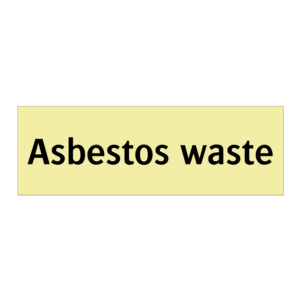 Asbestos waste