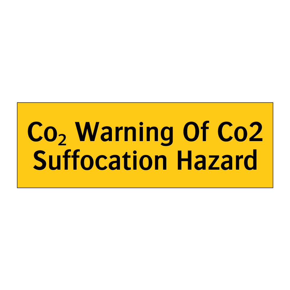 Co₂ Warning Of Co2 Suffocation Hazard