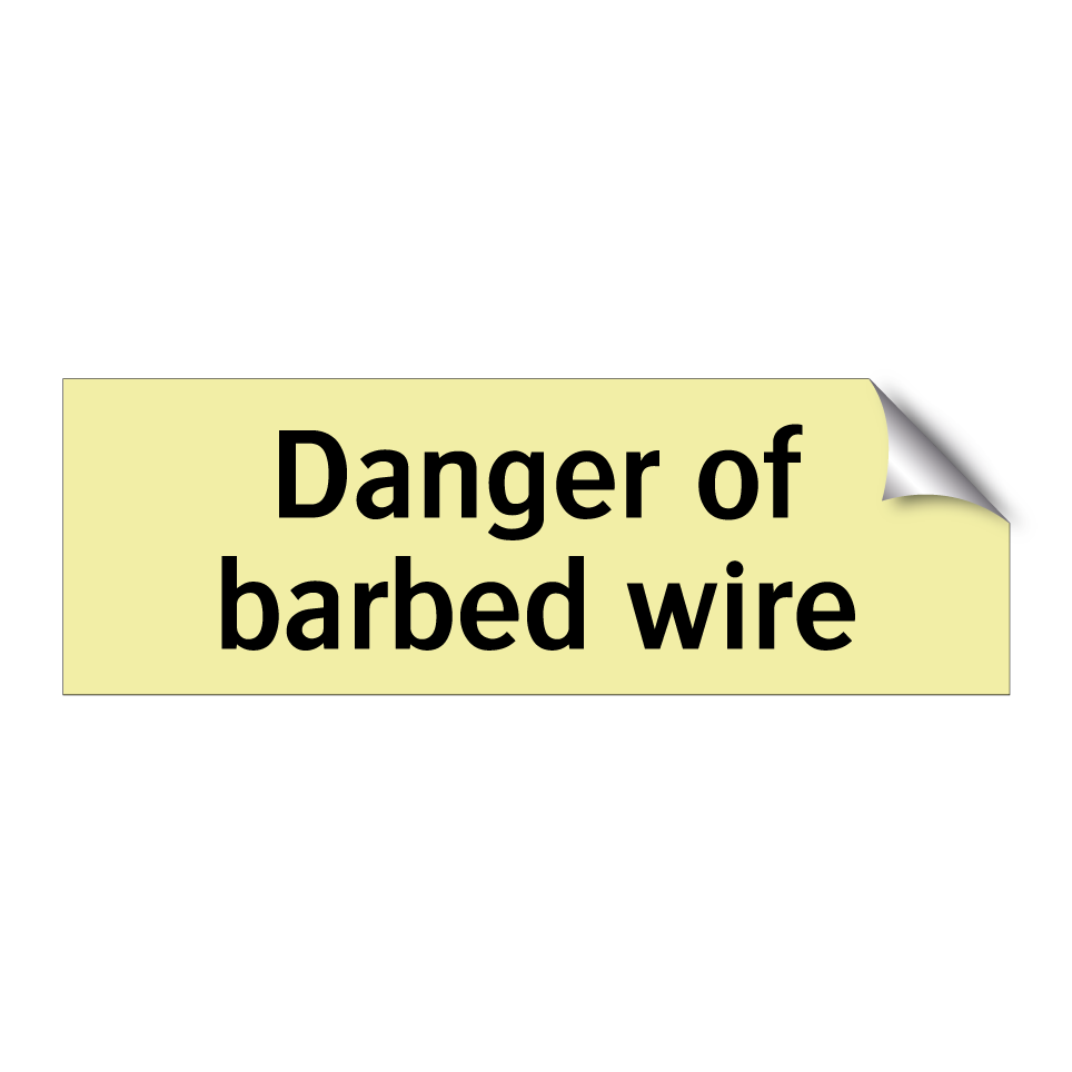 Danger of barbed wire