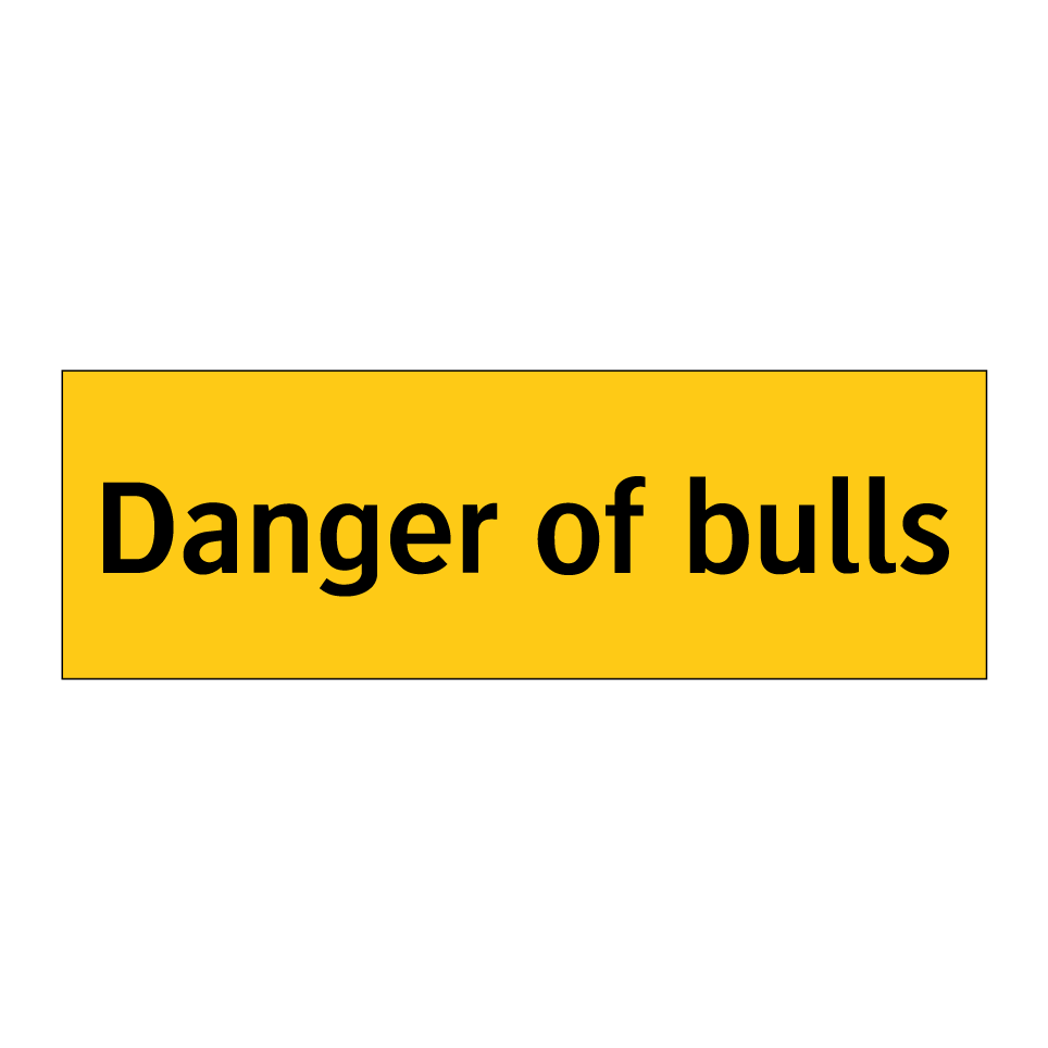 Danger of bulls