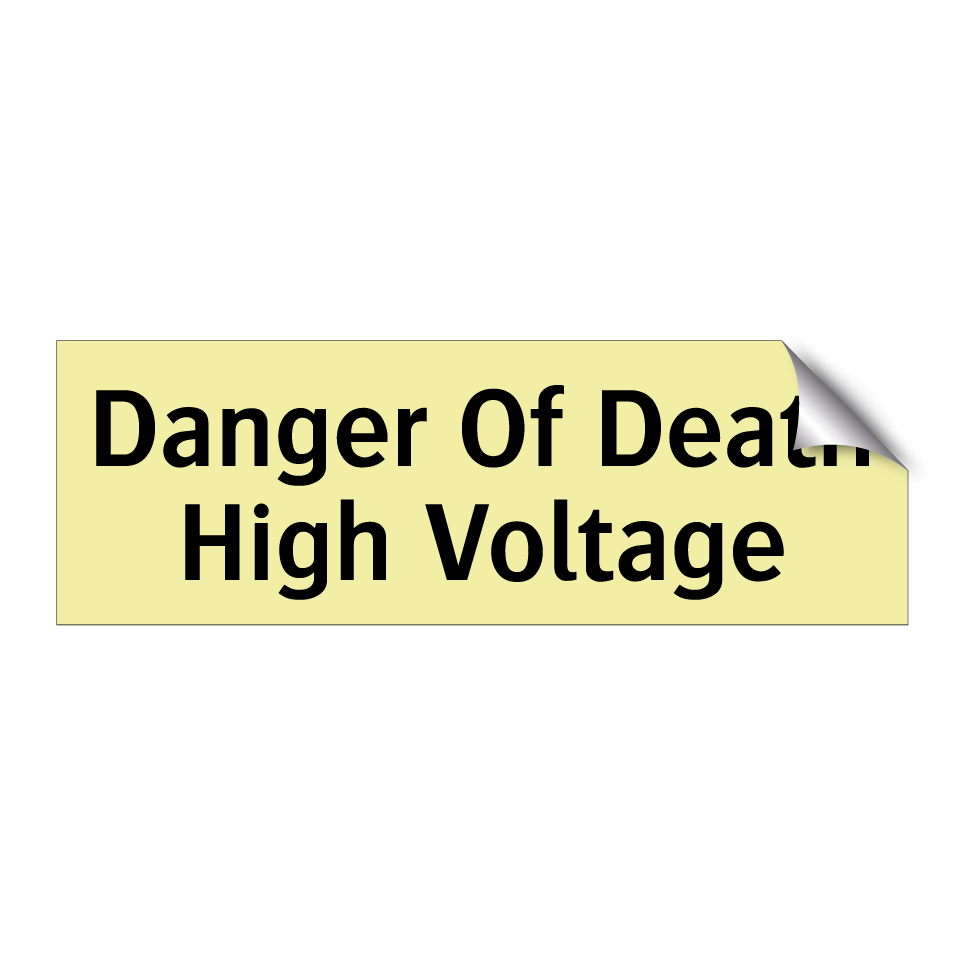 Danger Of Death High Voltage