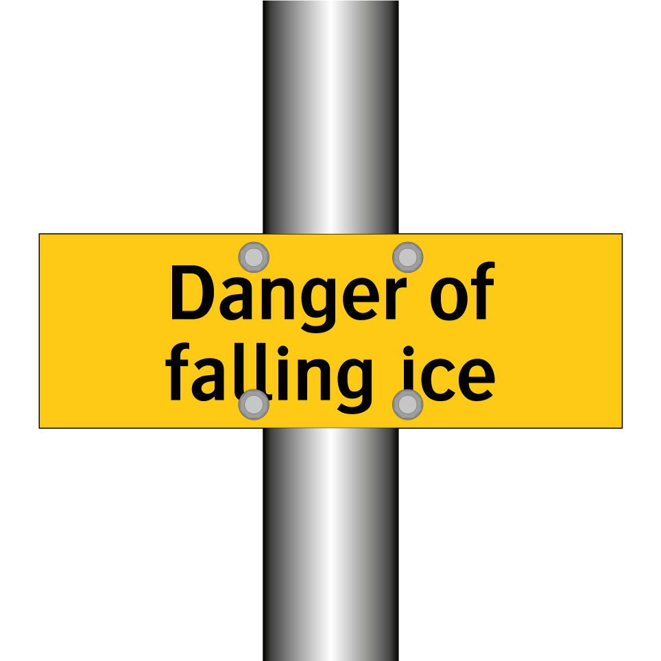 Danger of falling ice