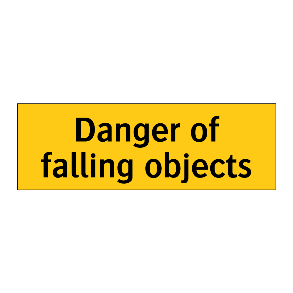 Danger of falling objects