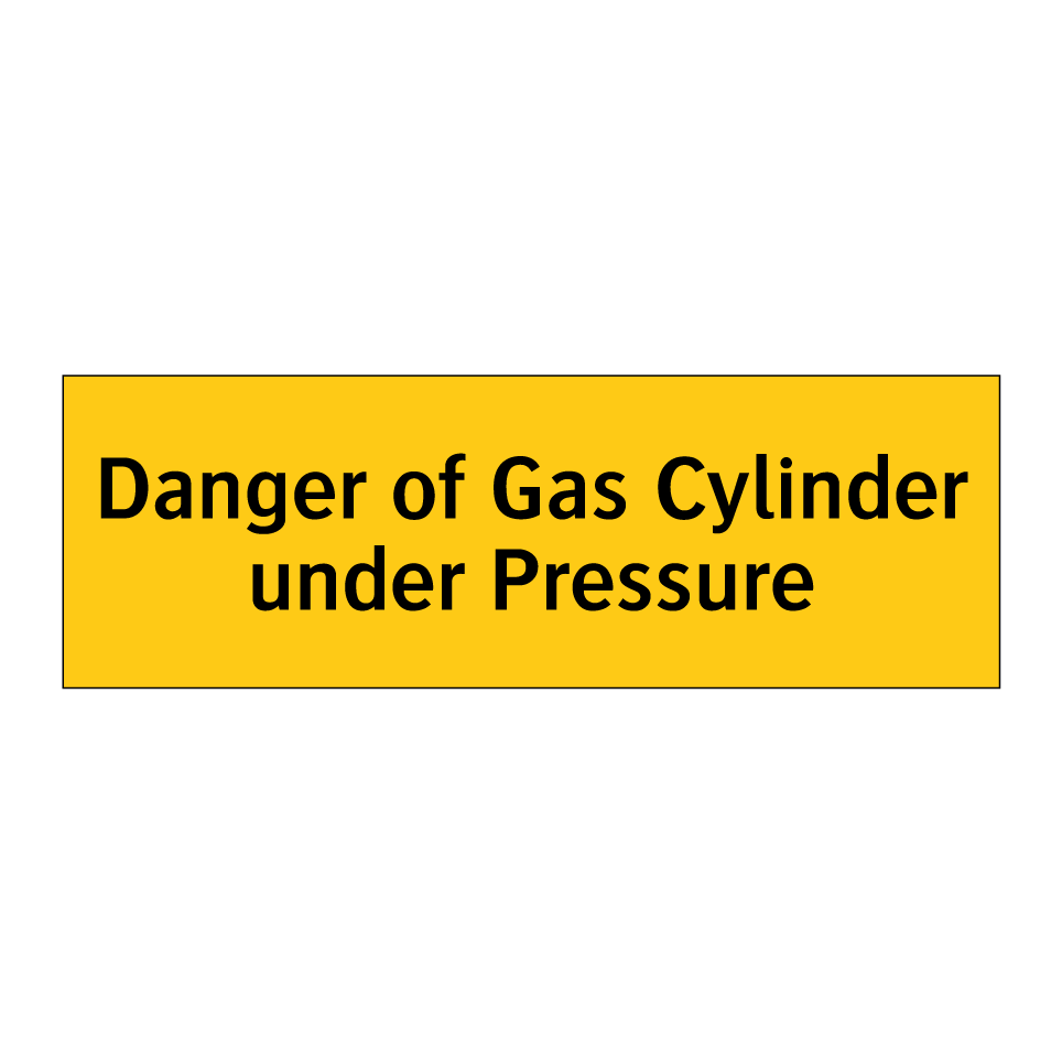 Danger of Gas Cylinder under Pressure