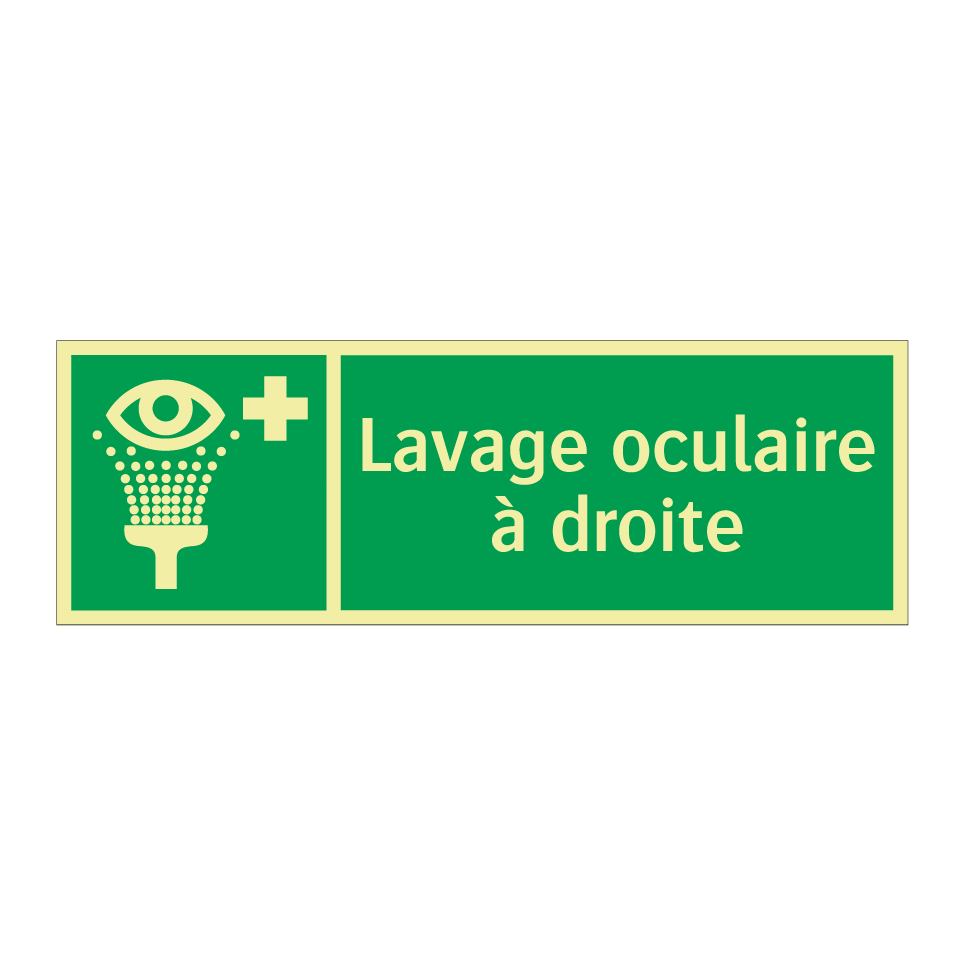 Lavage oculaire à droite