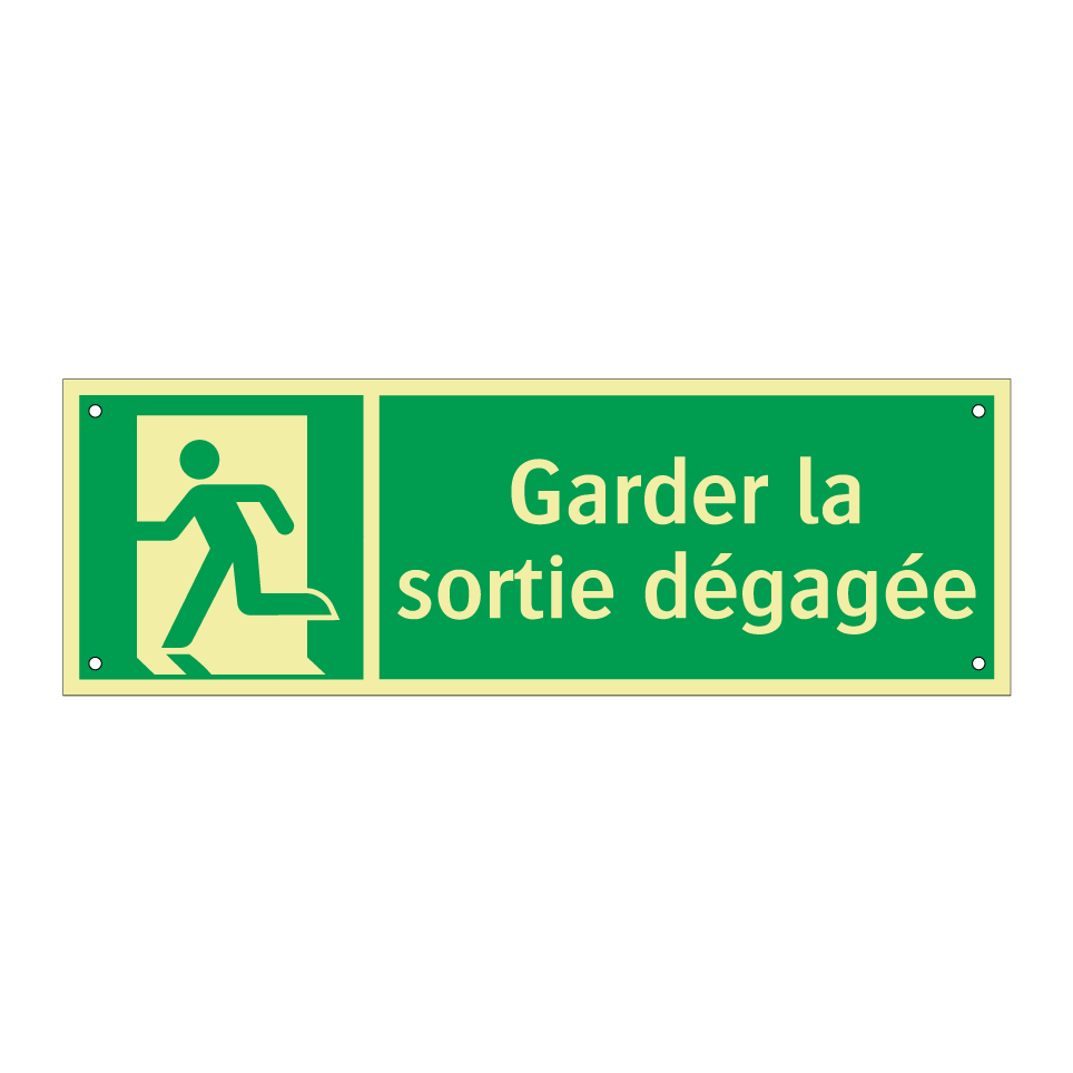 Garder la sortie dégagée