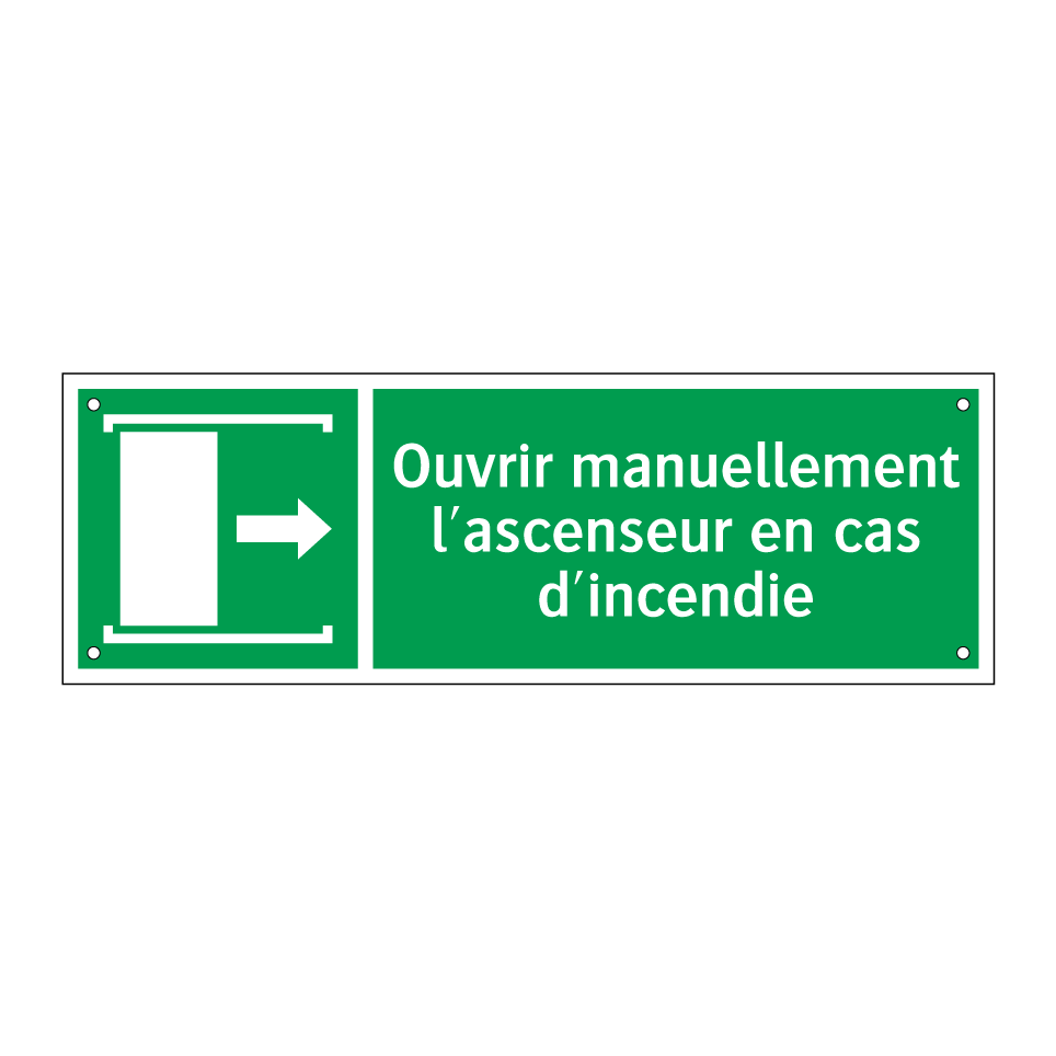 Ouvrir manuellement l'ascenseur en cas d'incendie