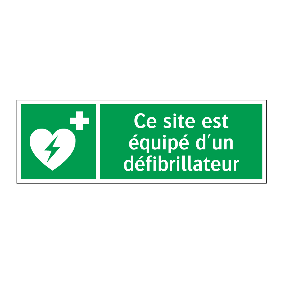 Ce site est équipé d'un défibrillateur