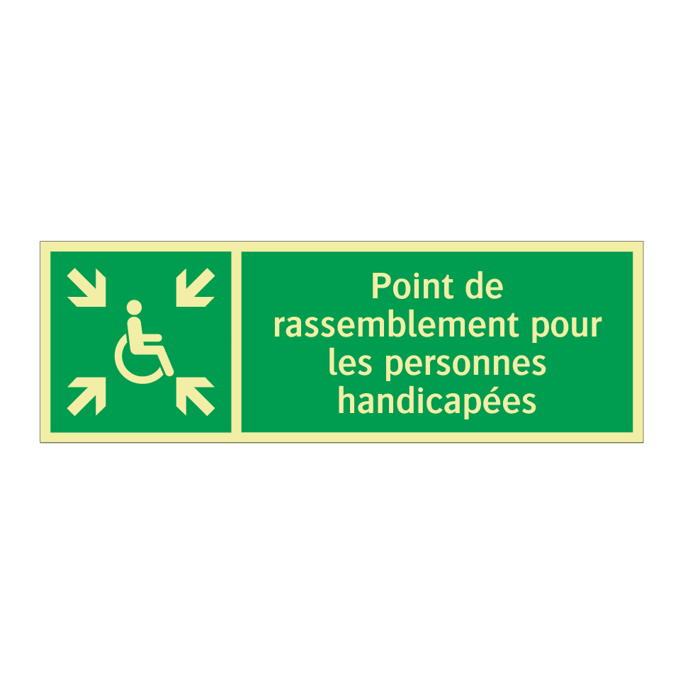 Point de rassemblement pour les personnes handicapées