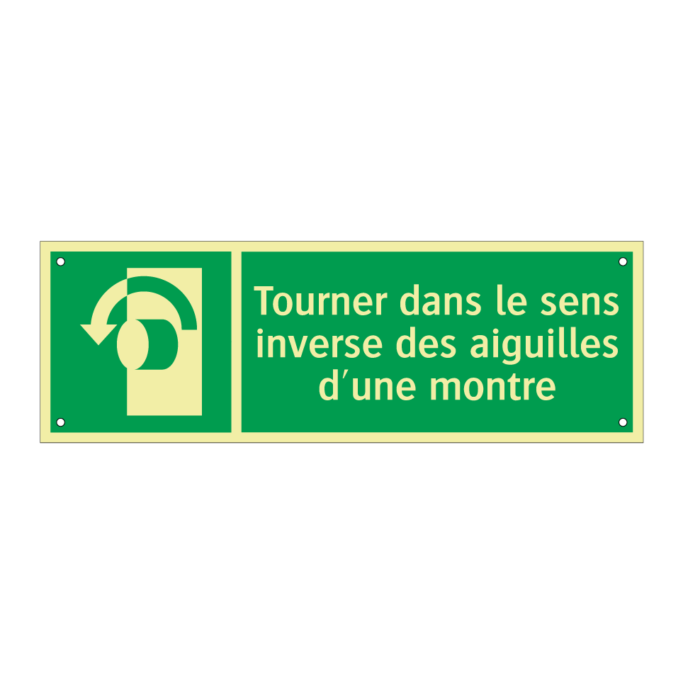 Tourner dans le sens inverse des aiguilles d'une montre