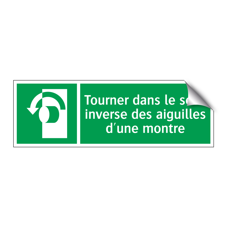 Tourner dans le sens inverse des aiguilles d'une montre