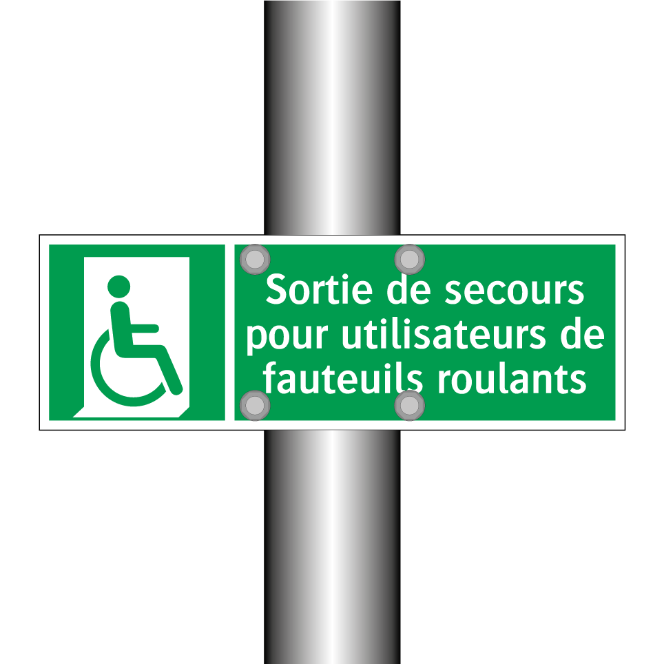 Sortie de secours pour utilisateurs de fauteuils roulants