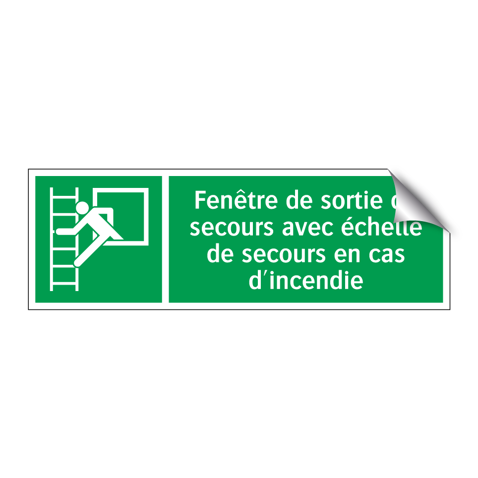 Fenêtre de sortie de secours avec échelle de secours en cas d'incendie
