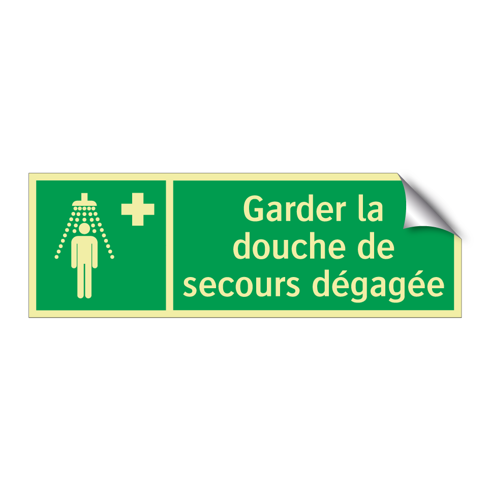 Garder la douche de secours dégagée