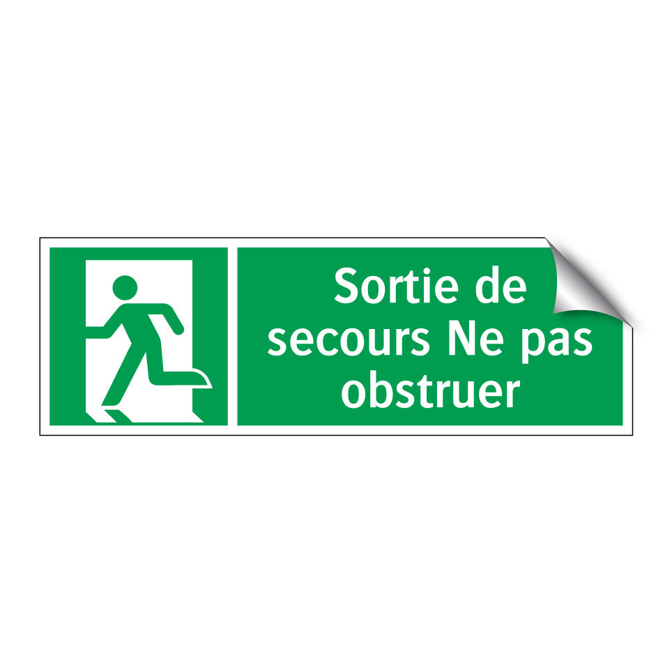 Sortie de secours Ne pas obstruer