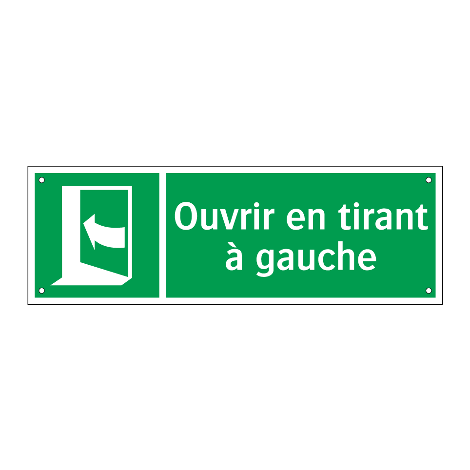 Ouvrir en tirant à gauche