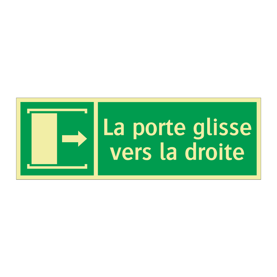 La porte glisse vers la droite