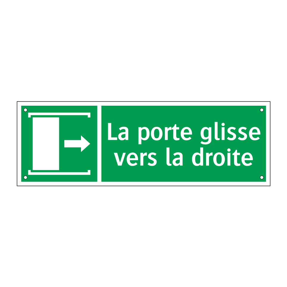 La porte glisse vers la droite