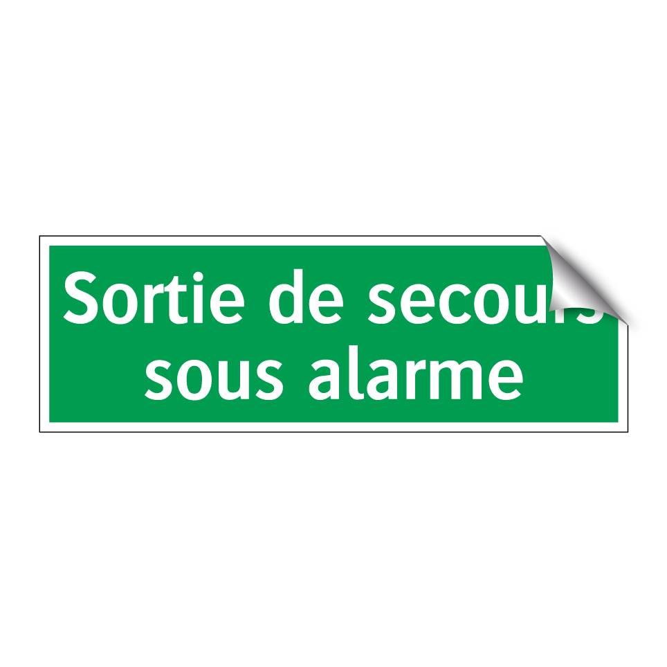 Sortie de secours sous alarme