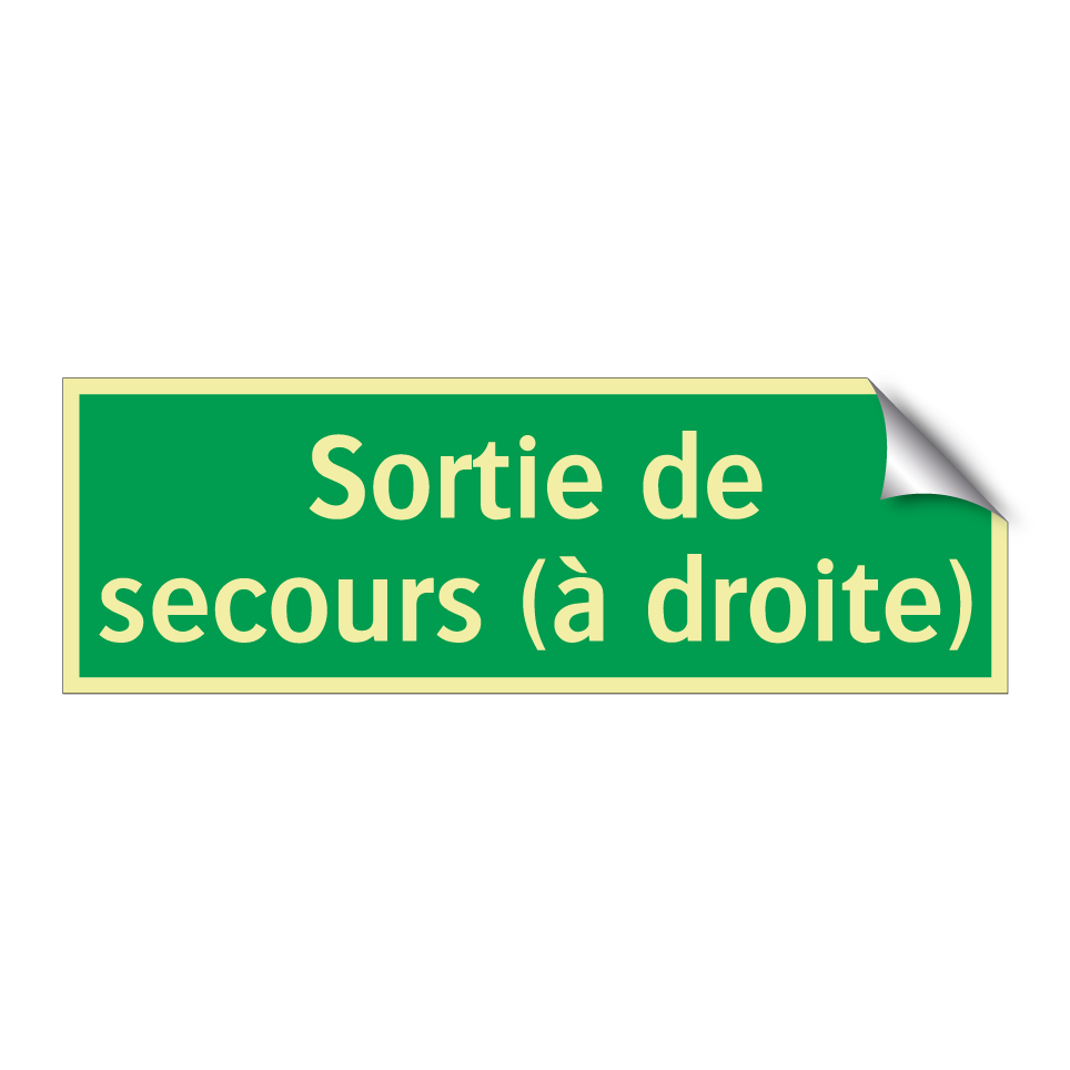 Sortie de secours (à droite)