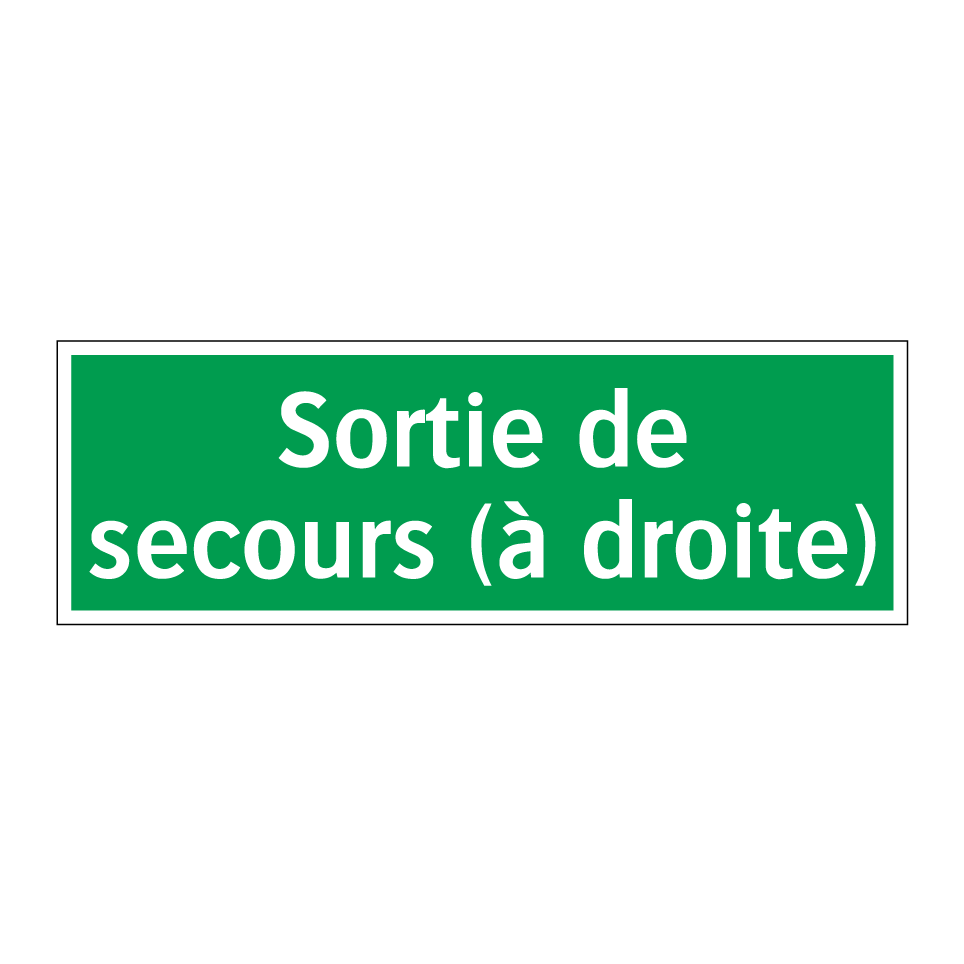 Sortie de secours (à droite)