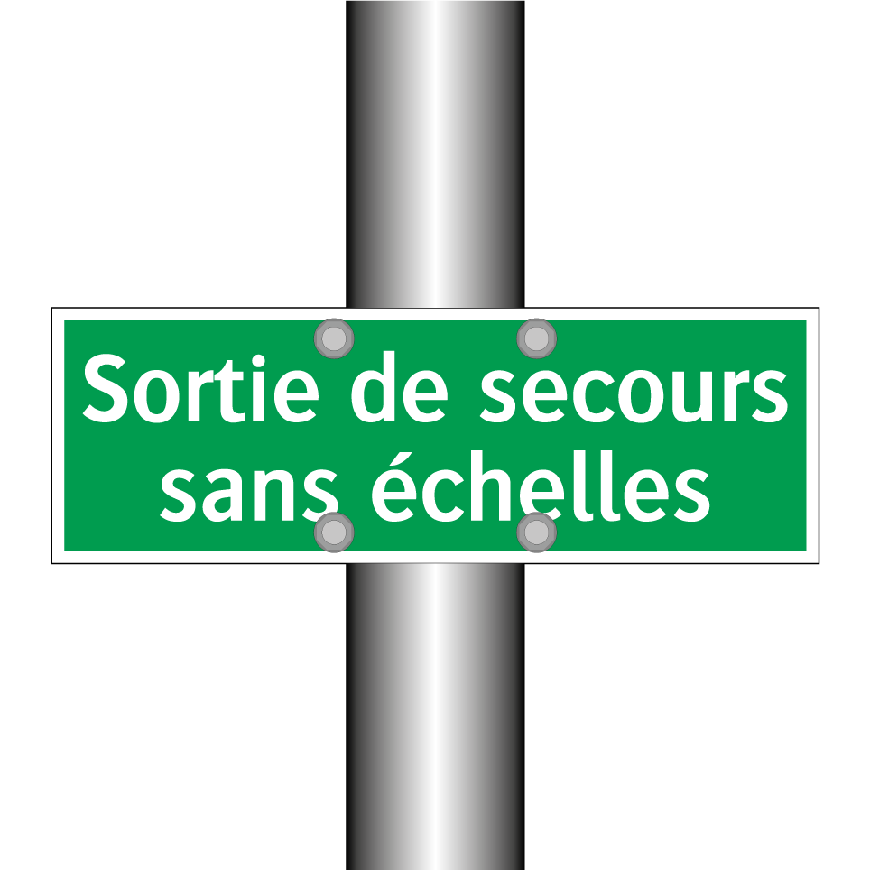 Sortie de secours sans échelles