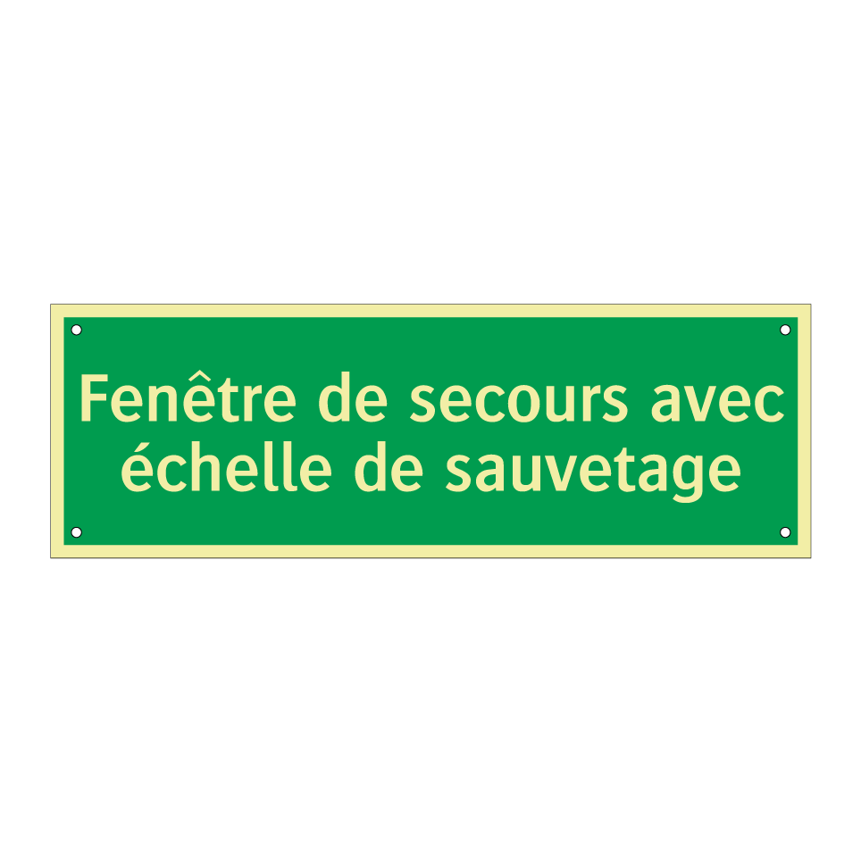 Fenêtre de secours avec échelle de sauvetage