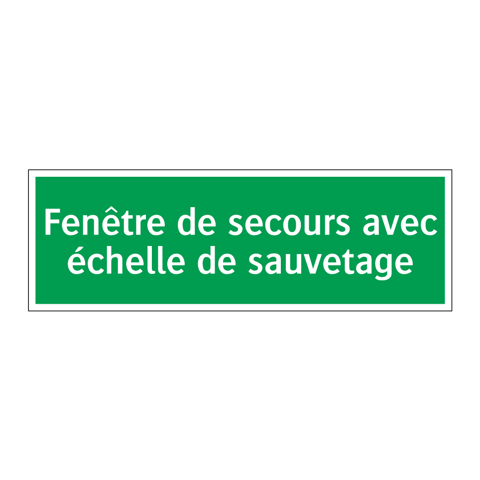 Fenêtre de secours avec échelle de sauvetage