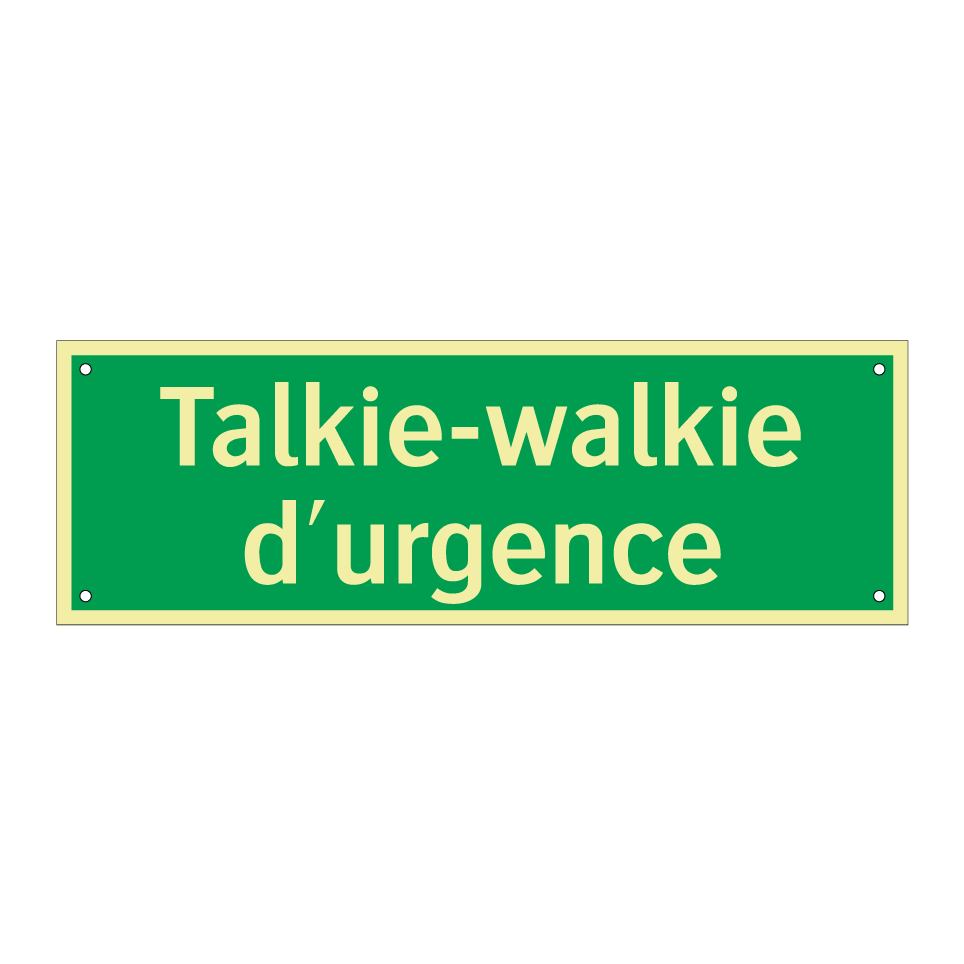Talkie-walkie d'urgence