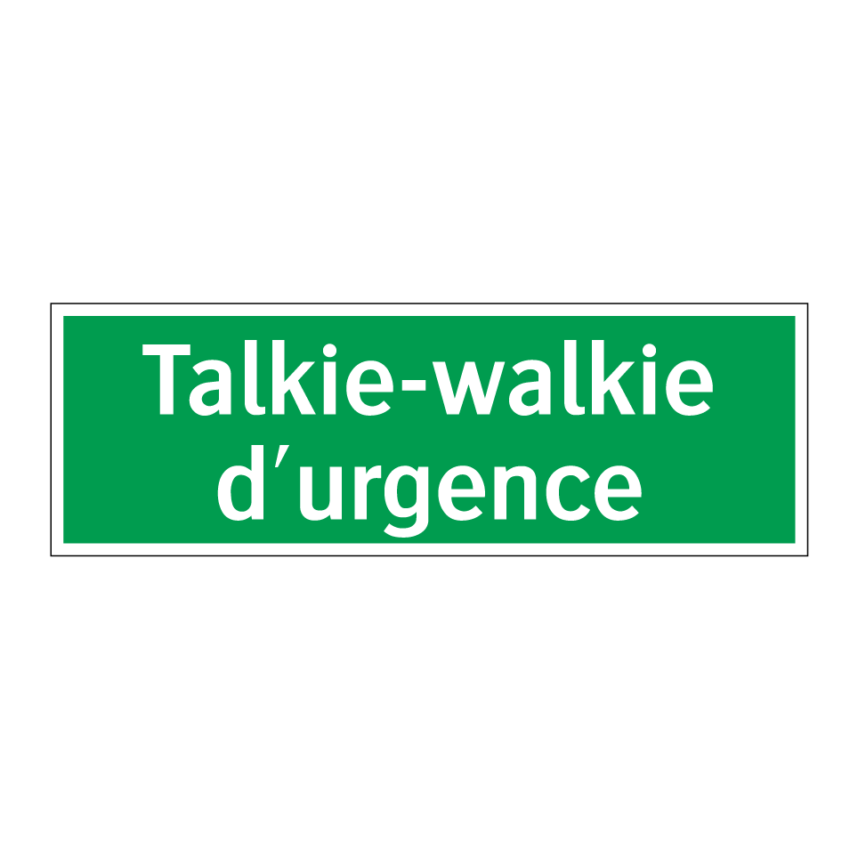 Talkie-walkie d'urgence