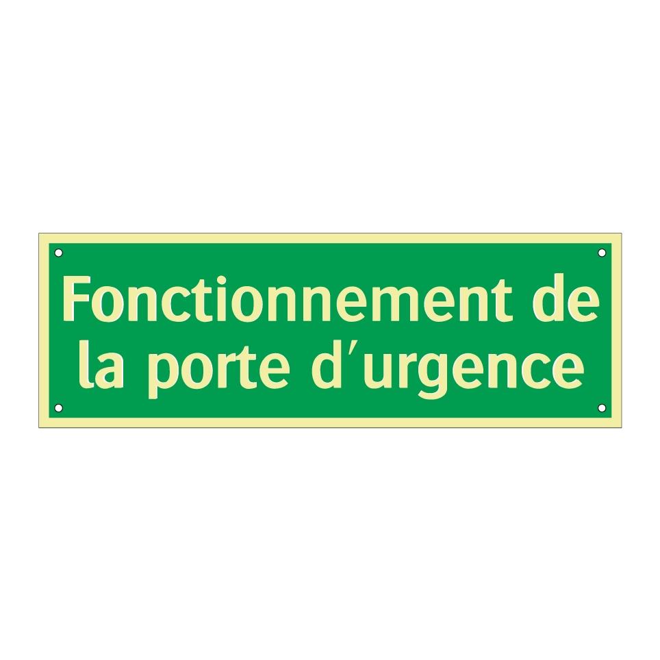 Fonctionnement de la porte d'urgence