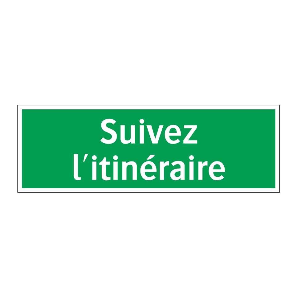 Suivez l'itinéraire