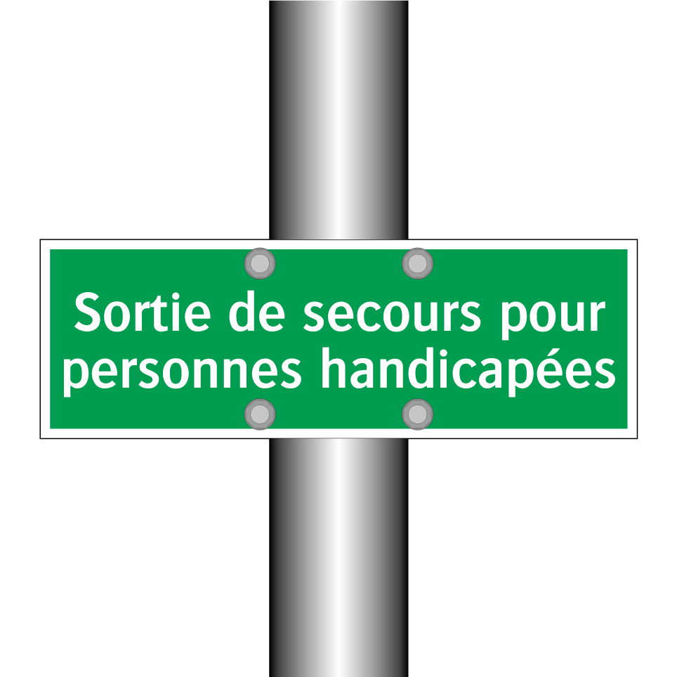 Sortie de secours pour personnes handicapées