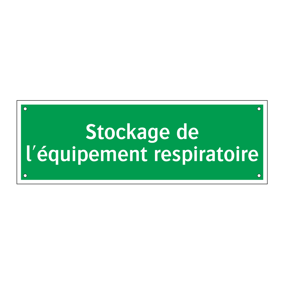 Stockage de l'équipement respiratoire