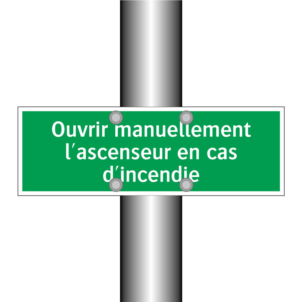 Ouvrir manuellement l'ascenseur en cas d'incendie