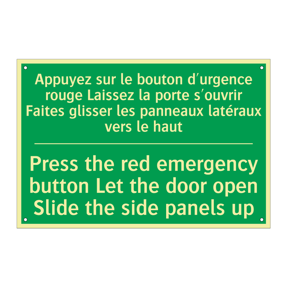 Appuyez sur le bouton d'urgence /.../ - Press the red emergency button /.../