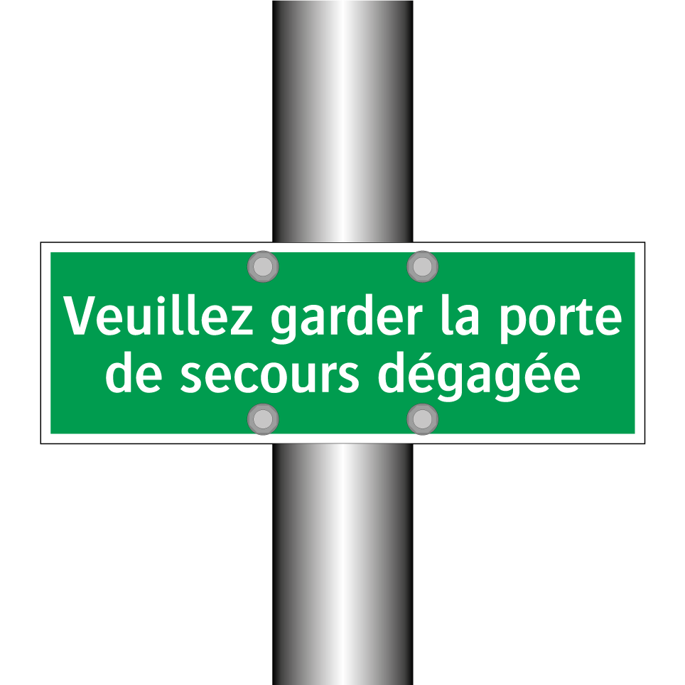 Veuillez garder la porte de secours dégagée