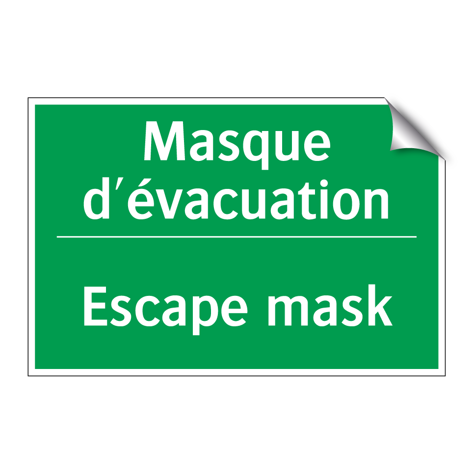 Masque d'évacuation - Escape mask