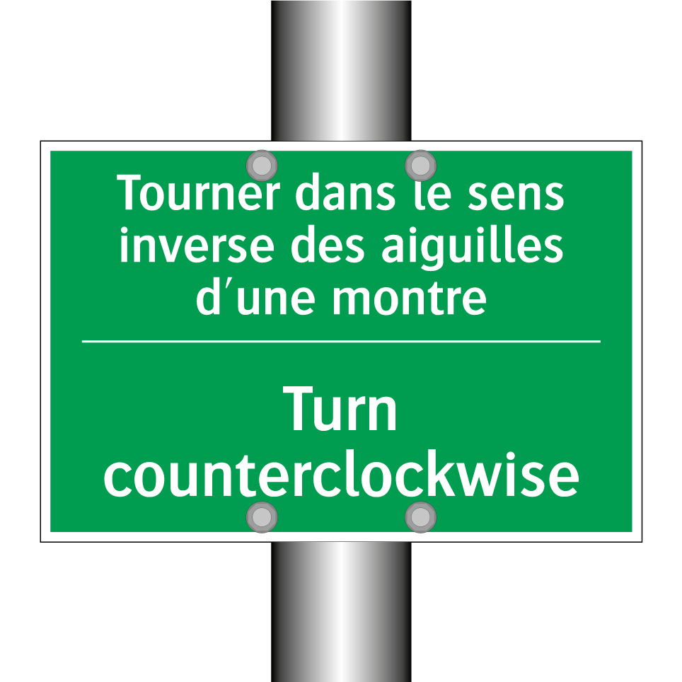 Tourner dans le sens inverse des /.../ - Turn counterclockwise