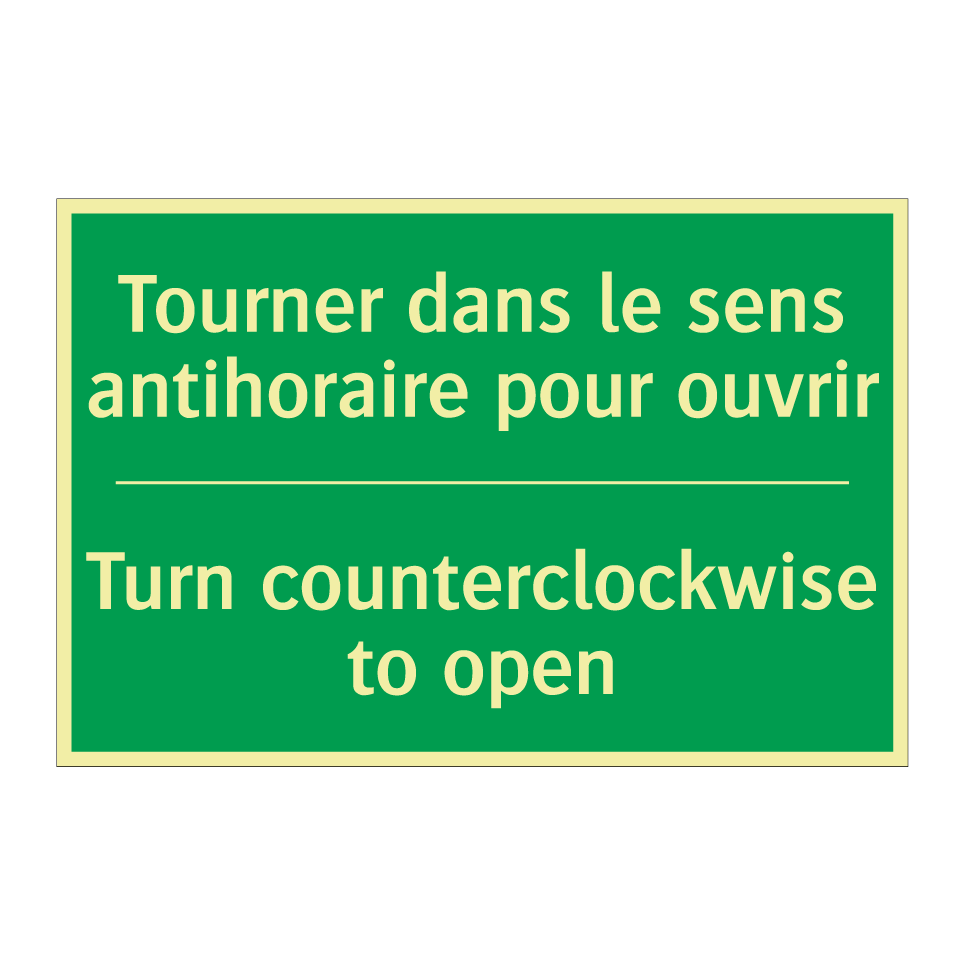 Tourner dans le sens antihoraire /.../ - Turn counterclockwise to open