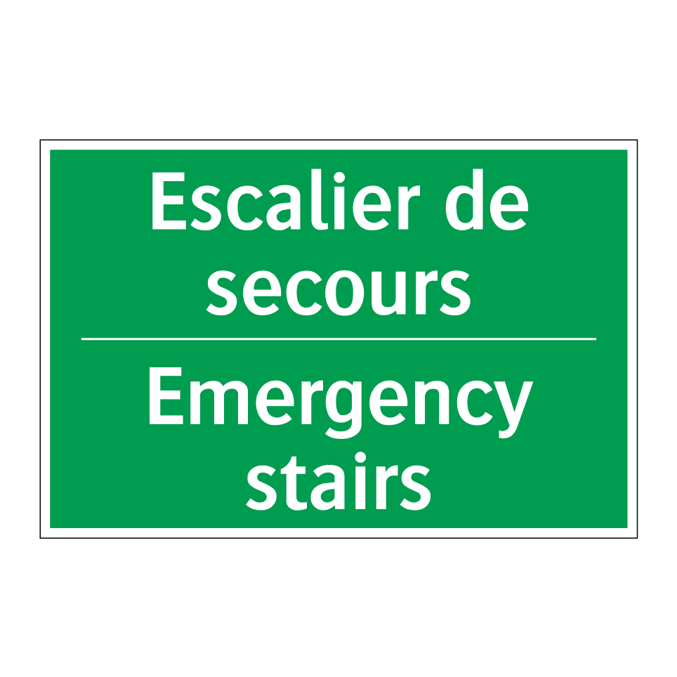 Escalier de secours - Emergency stairs