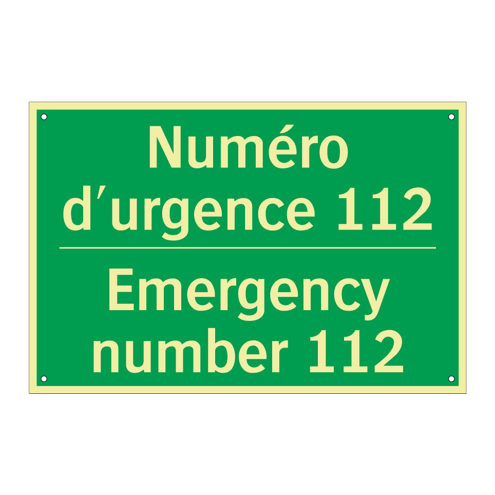 Numéro d'urgence 112 - Emergency number 112