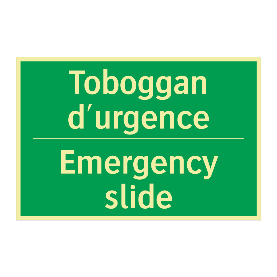 Toboggan d'urgence - Emergency slide