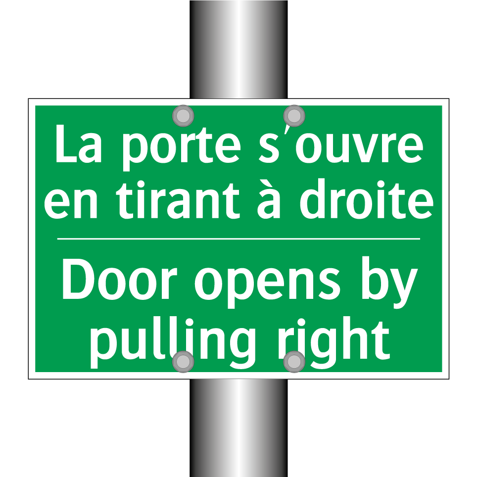 La porte s'ouvre en tirant à droite /.../ - Door opens by pulling right