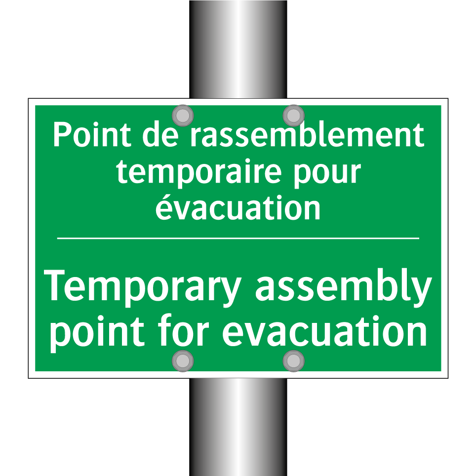 Point de rassemblement temporaire /.../ - Temporary assembly point for evacuation /.../