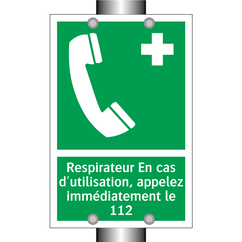 Respirateur En cas d'utilisation, appelez immédiatement le 112